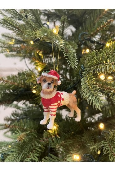 Artificial Christmas Tree Decoration - Boxer Dog