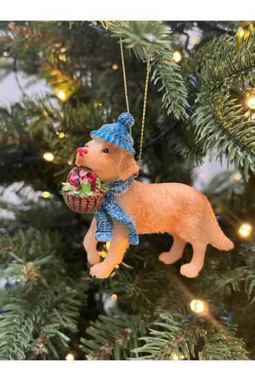 Artificial Christmas Tree Decoration - Golden Retriever