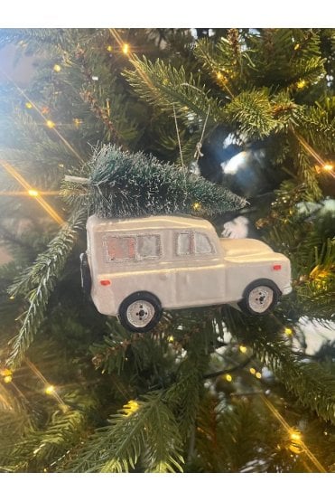 Artificial Christmas Tree Decoration -Land Rover White
