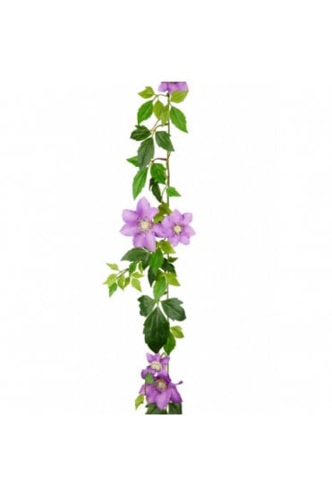 Artificial Clematis Garland Light Purple 137cm