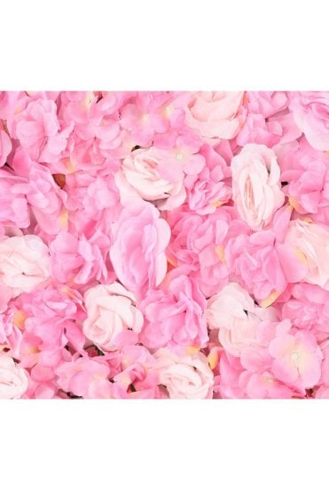 Artificial Flower Wall Panel - Hydrangea & Rose Pink
