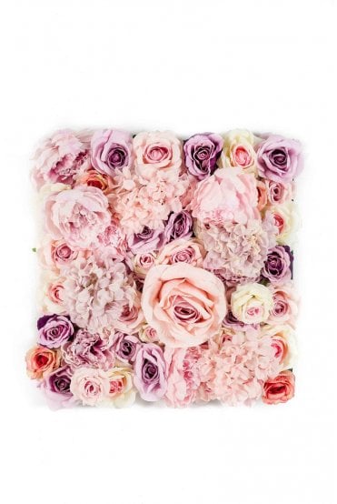 Artificial Flower Wall Panel - Pale Tones