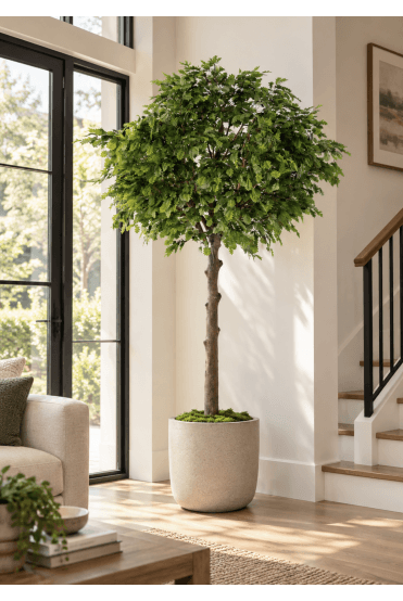 Artificial Full Size Oak Head Tree
