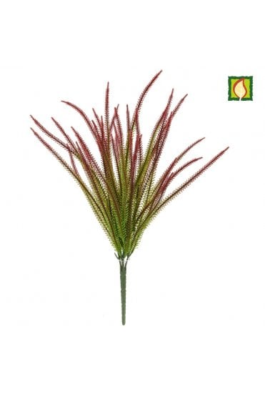 Artificial Grass Plant Red Tip - Flame Retardant Pack of 6