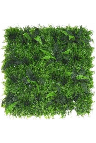Artificial Living Wall Panel Fern & Grass Mix UV