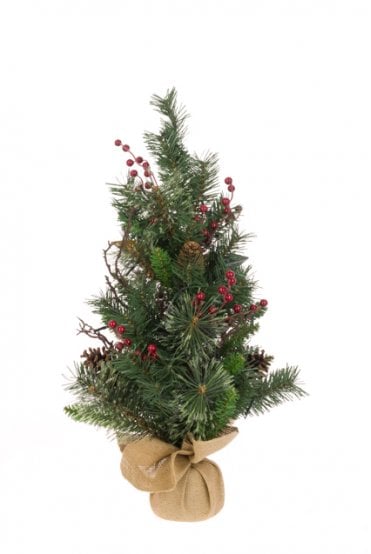 Artificial Mini Pine Berry Tree With LED