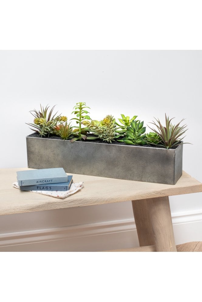The Artificial Plants Shop Artificial Mixed Succulent Trough