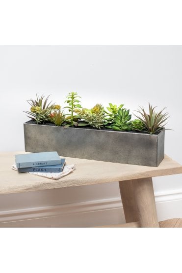 Artificial Mixed Succulent Trough
