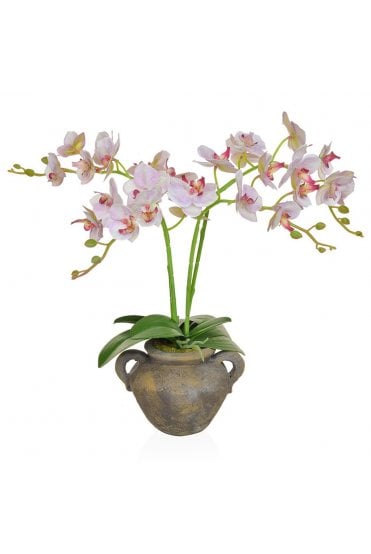 Artificial Orchid in Urn Planter