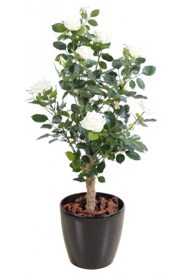 Artificial Rose Tree White 100cm