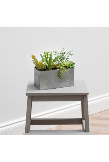 Artificial Succulents in Trough Display