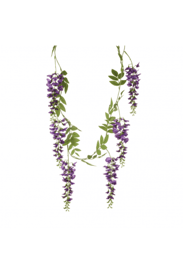 Artificial Wisteria Garland - Purple