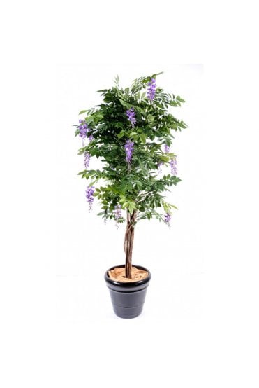 Artificial Wisteria Multi-stem Trees White & Yellow