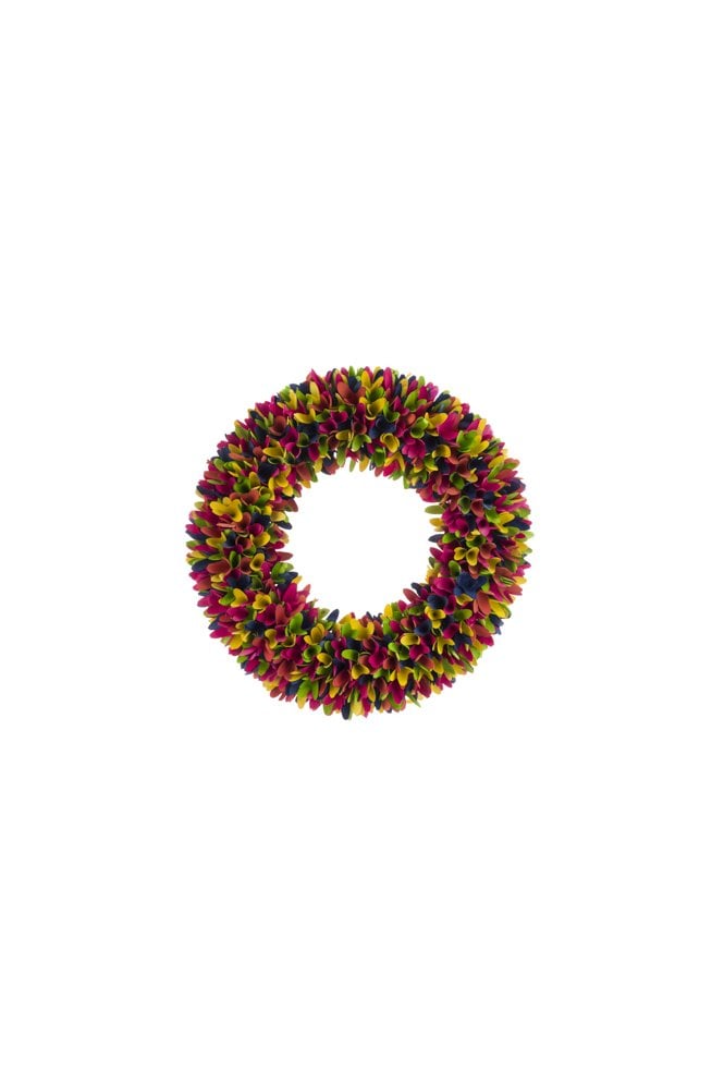 Bright Wood Chip Wreath