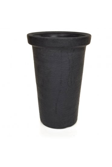 Tall Grey Round Planter