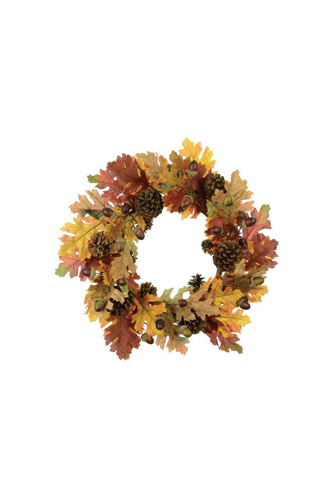 The Artificial Plants Shop Artificial Autumnal Oak Wreath