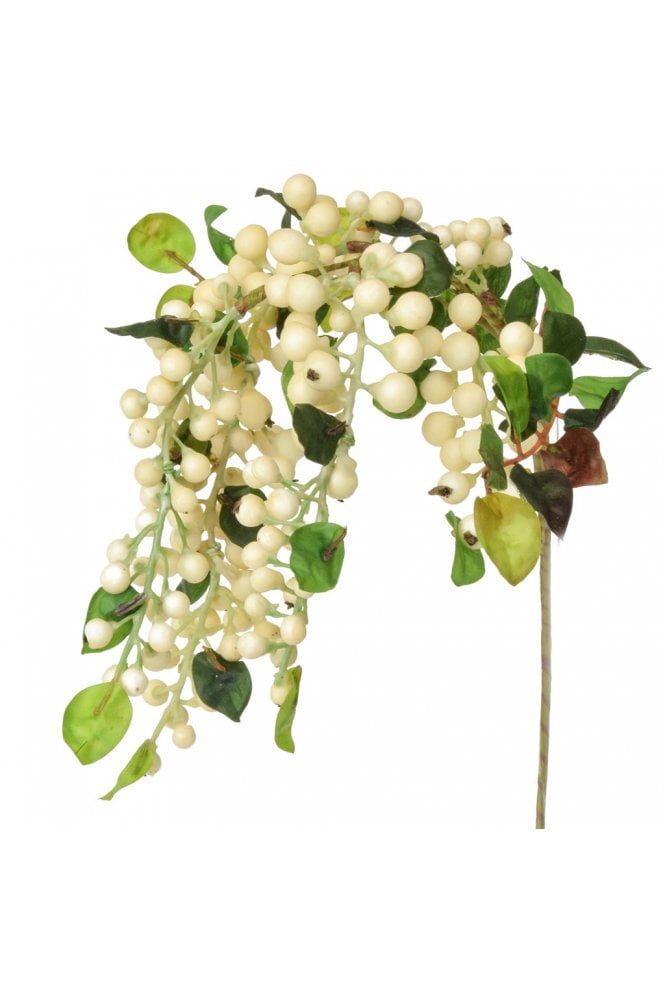 The Artificial Plants Shop Artificial Berry Foliage - White