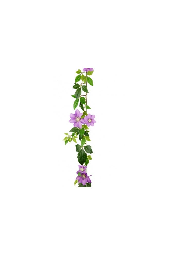 The Artificial Plants Shop Artificial Clematis Garland Light Purple 137cm