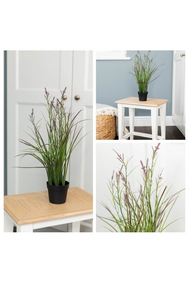 The Artificial Plants Shop Artificial Flowering Grass UV Resistant - Purple