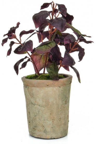 Artificial Herb - Basil Burgundy
