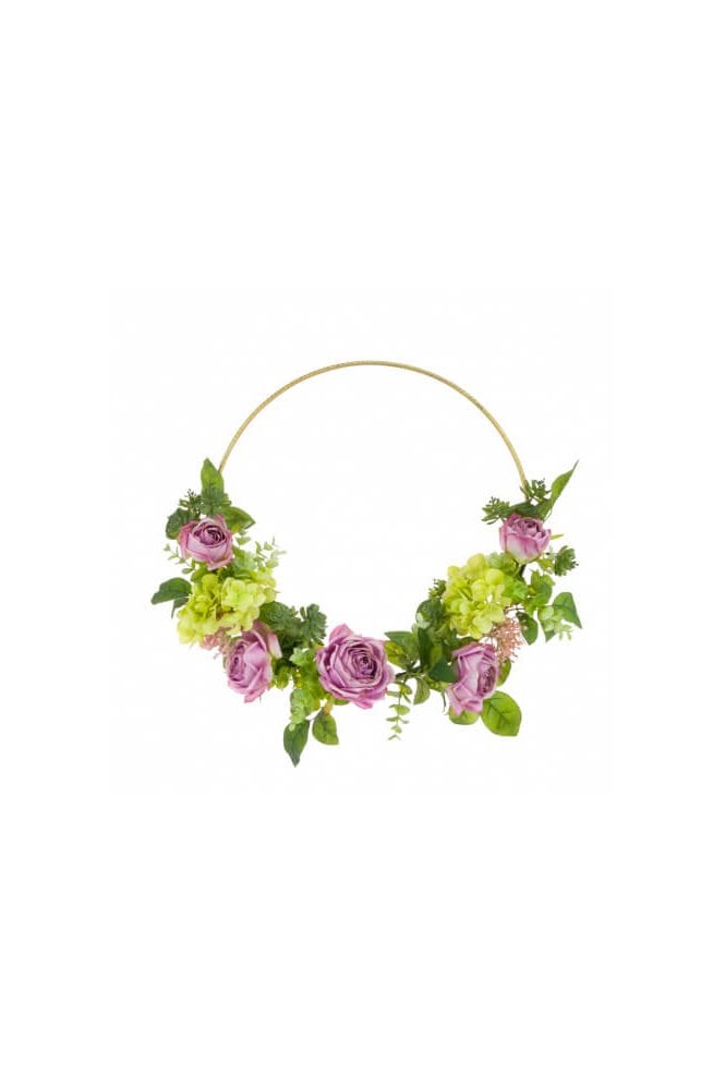 The Artificial Plants Shop Artificial Hydrangea Hoop - Pink