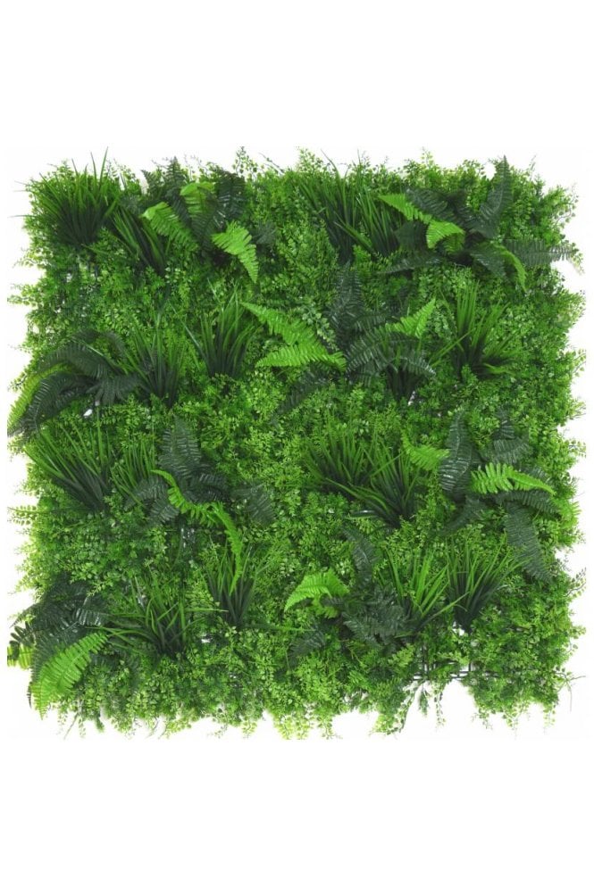 The Artificial Plants Shop Artificial Living Wall Panel Fern & Grass Mix UV