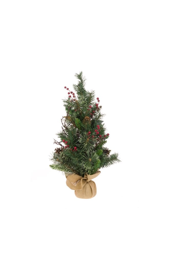 The Artificial Plants Shop Artificial Mini Pine Berry Tree With LED