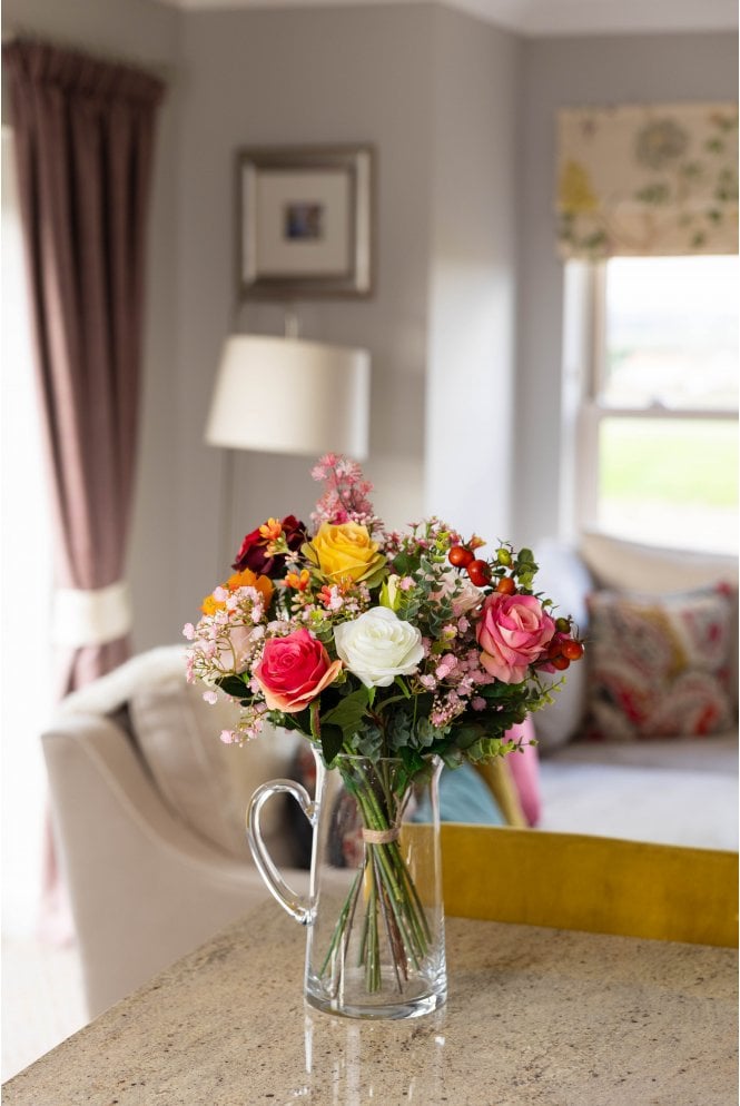 The Artificial Plants Shop Artificial Mixed Rose Bouquet