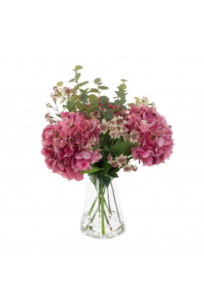 The Artificial Plants Shop Artificial Pink Hydrangea & Astrantia Arrangement