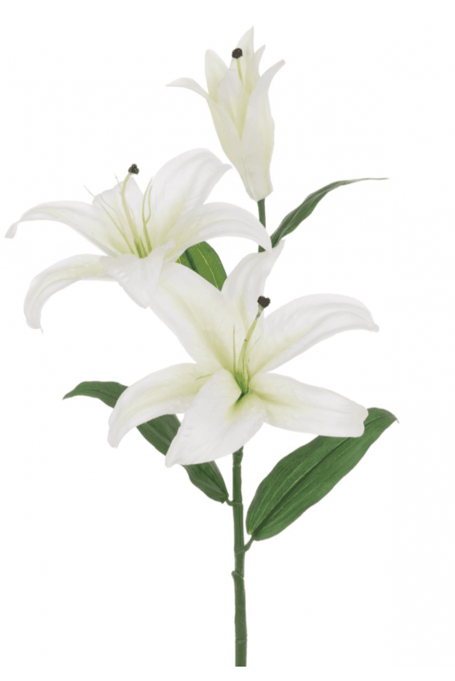 The Artificial Plants Shop Artificial Recycled Casablanca Lily Spray 88cm