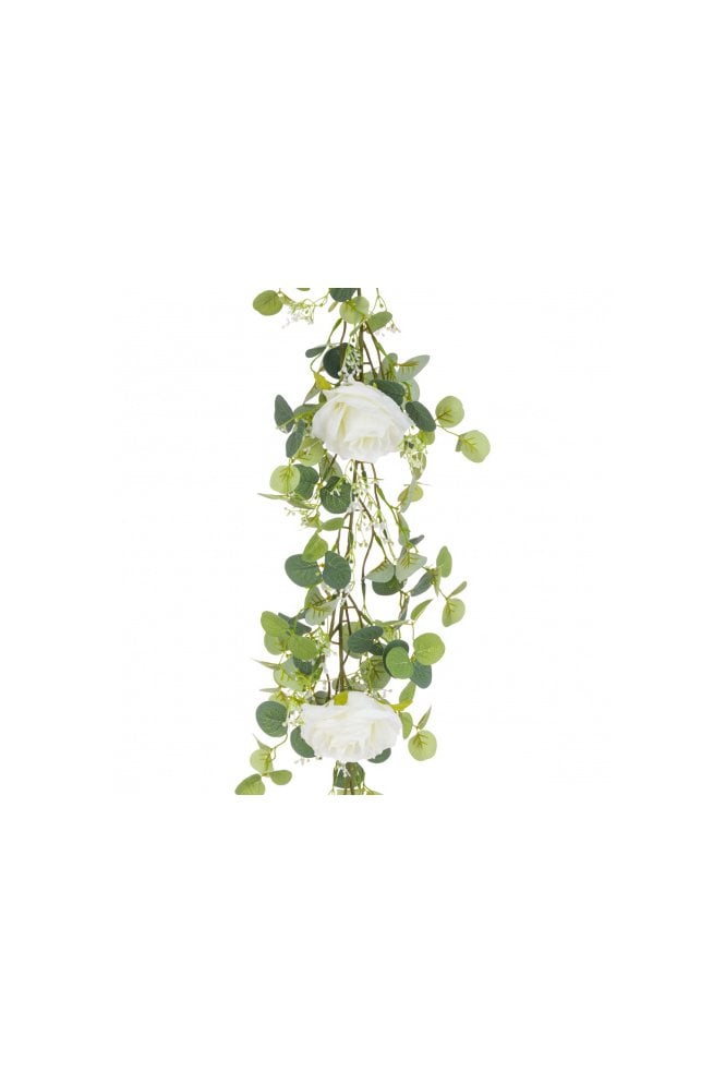 The Artificial Plants Shop Artificial Rose & Eucalyptus Garland