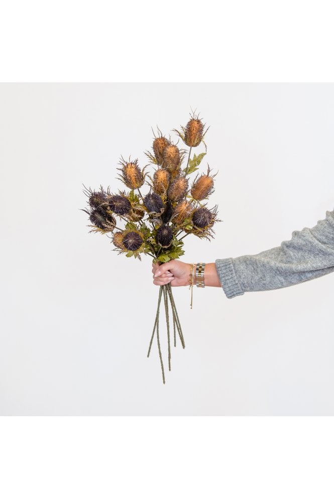 The Artificial Plants Shop Artificial Thistle Stem - Brown