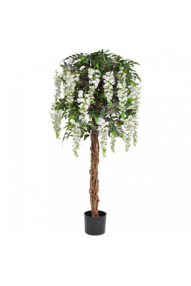 The Artificial Plants Shop Artificial White Wisteria Tree 150cm
