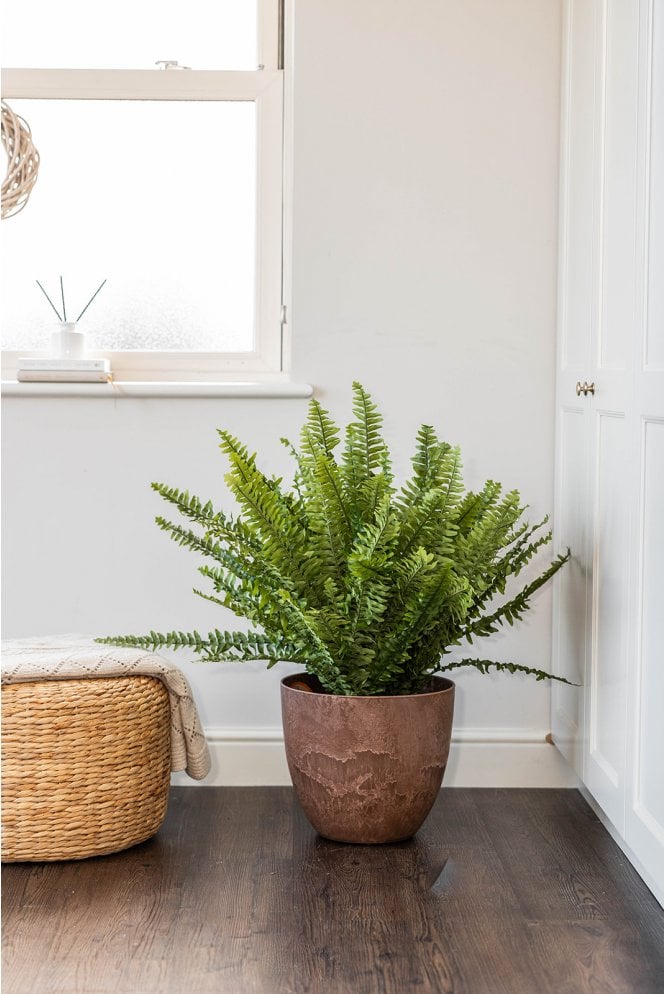 The Artificial Plants Shop Artstone Bola Pot - Oak
