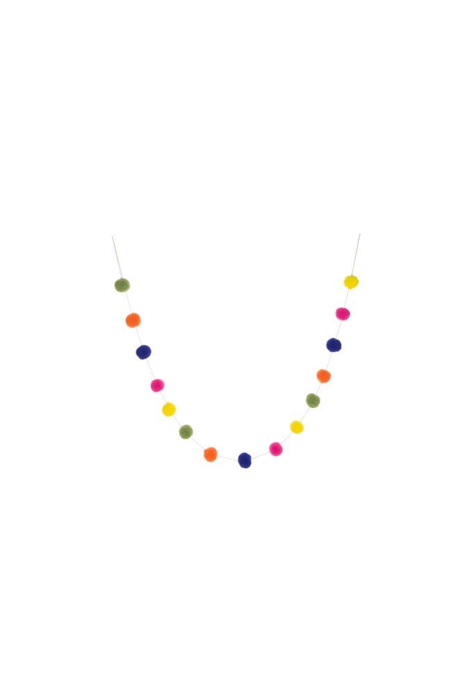The Artificial Plants Shop Colourful Pom Pom Garland 90cm