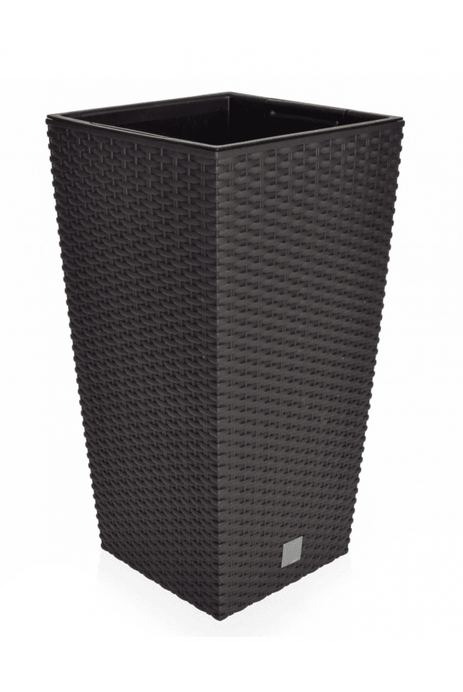The Artificial Plants Shop Rattan Planter Tall Square