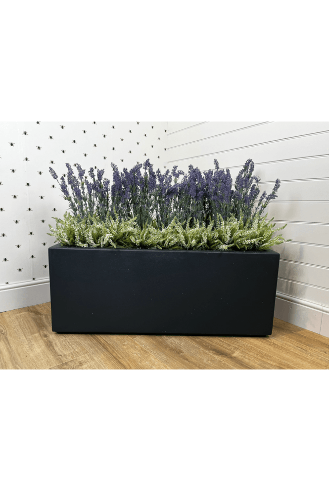 The Artificial Plants Shop Ready Made Artificial Lavender and Heather Trough Filler