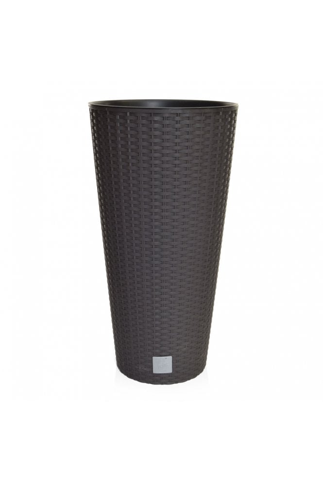 The Artificial Plants Shop Tapered Cylinder Rattan Effect Planter