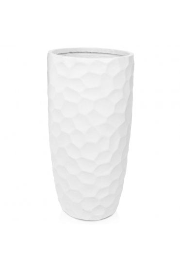 White Tall Honeycomb Planter